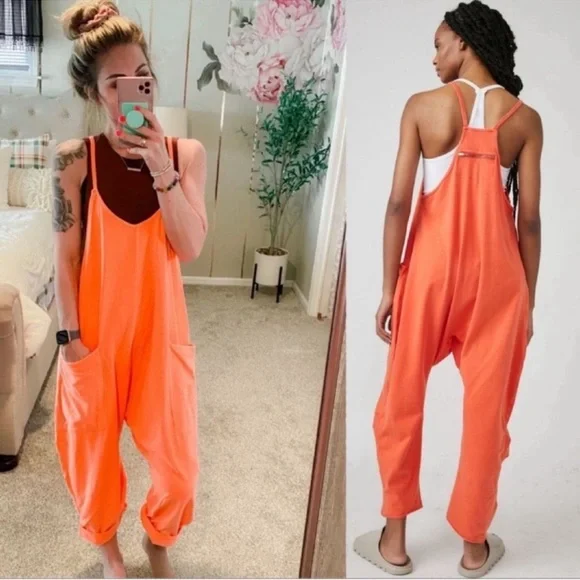NWOT Free People Movement | Hot Shot Onesie In Mandarin Red | Small - Picture 14 of 15